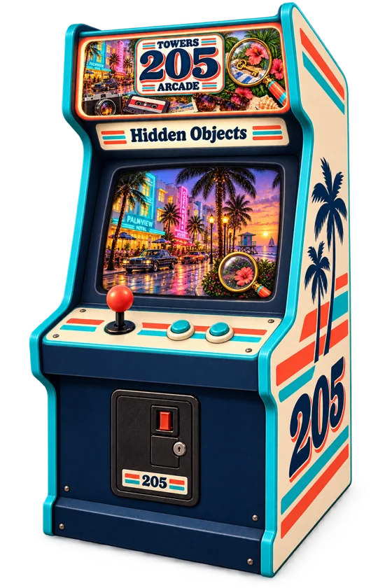 Hidden Objects arcade cabinet